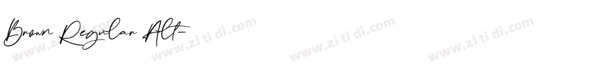 Brown Regular Alt字体转换